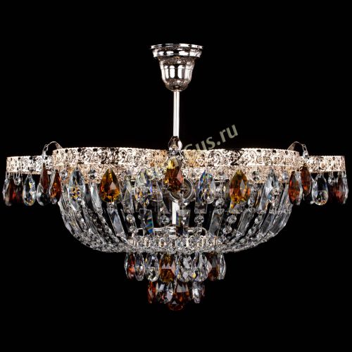 Люстра Камея Флора №5 с подвесом Чайная в Магнитогорске Гусь Хрустальный