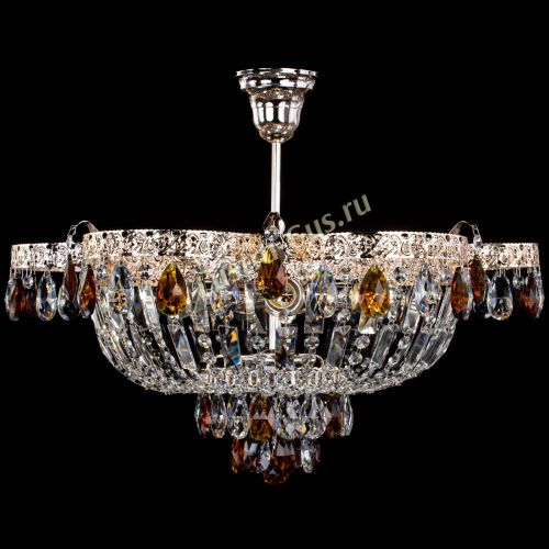 Люстра Камея Флора №5 с подвесом Чайная в Магнитогорске Гусь Хрустальный