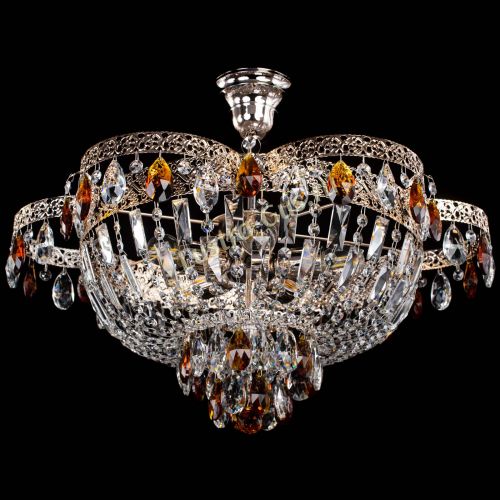 Люстра Камея Флора №5 с подвесом Чайная в Магнитогорске Гусь Хрустальный