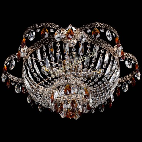 Люстра Камея Флора №5 с подвесом Чайная в Магнитогорске Гусь Хрустальный