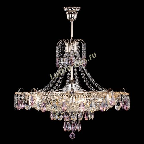 Люстра Камея журавлики №6 розовая в Магнитогорске Гусь Хрустальный