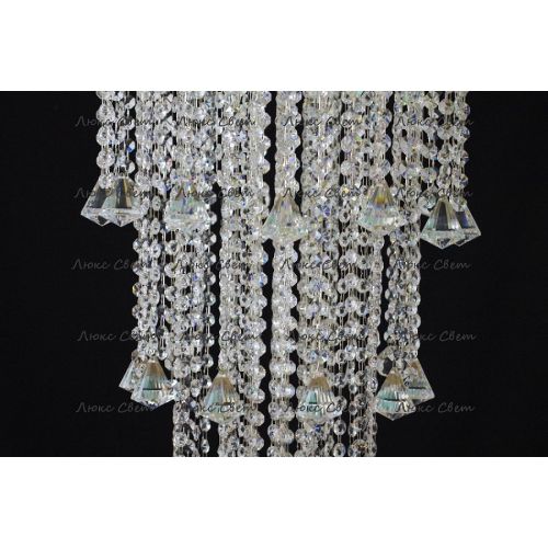 Люстра Капель 5 ламп конус 40 см длинная  в Магнитогорске Гусь Хрустальный