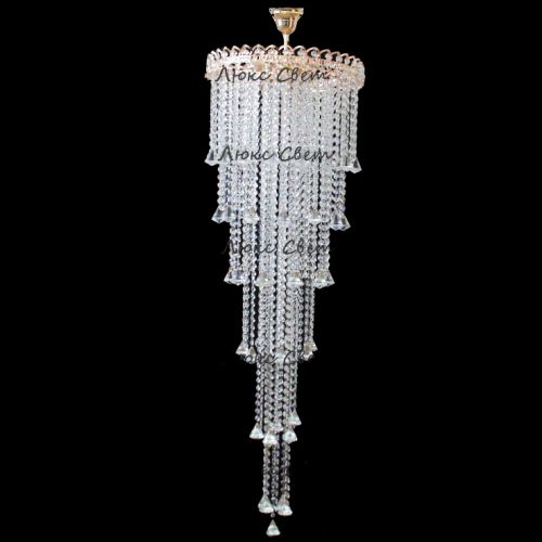 Люстра Капель 5 ламп конус 40 см длинная  в Магнитогорске Гусь Хрустальный