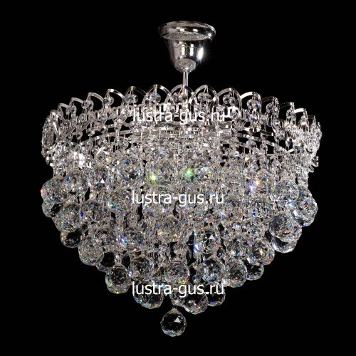 Люстра Капель-лепесток Шар 40 мм с подвесом в Магнитогорске Гусь Хрустальный