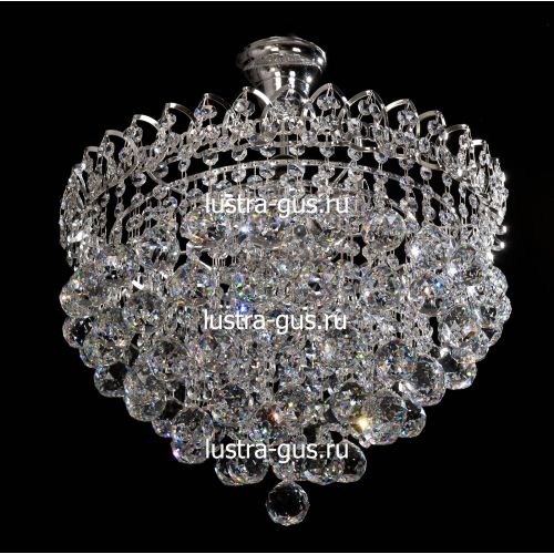 Люстра Капель-лепесток Шар 40 мм с подвесом в Магнитогорске Гусь Хрустальный