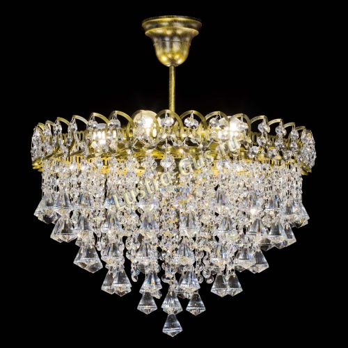 Люстра Капель Пирамида 30 с подвесом под бронзу в Магнитогорске Гусь Хрустальный