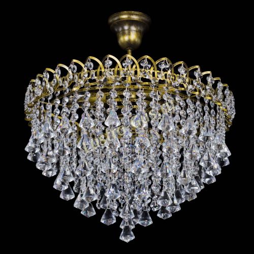 Люстра Капель Пирамида 30 с подвесом под бронзу в Магнитогорске Гусь Хрустальный