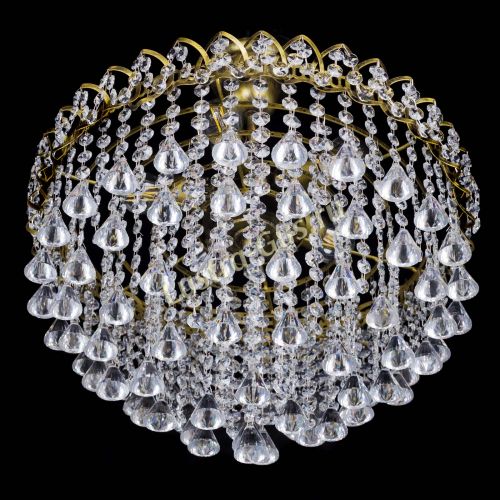 Люстра Капель Пирамида 30 с подвесом под бронзу в Магнитогорске Гусь Хрустальный