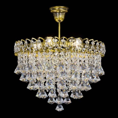 Люстра Капель Пирамида 40 с подвесом под бронзу в Магнитогорске Гусь Хрустальный