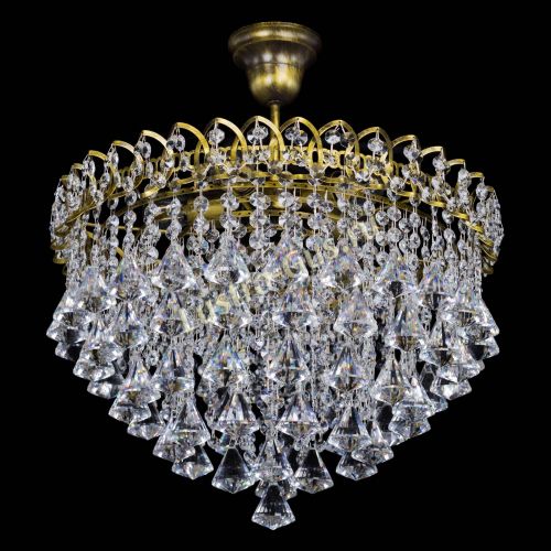 Люстра Капель Пирамида 40 с подвесом под бронзу в Магнитогорске Гусь Хрустальный