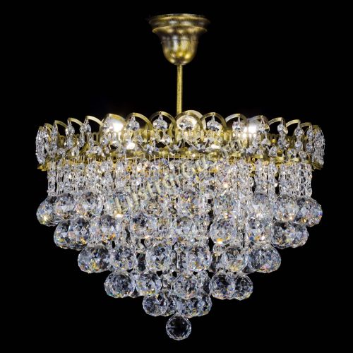 Люстра Капель Пирамида Шар 40 с подвесом под бронзу в Магнитогорске Гусь Хрустальный