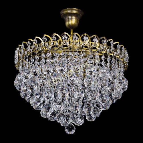 Люстра Капель Пирамида Шар 40 с подвесом под бронзу в Магнитогорске Гусь Хрустальный