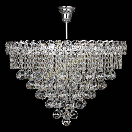 Люстра Капель Пирамида Шар 40 с подвесом в Магнитогорске Гусь Хрустальный