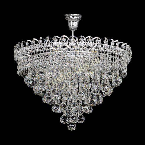 Люстра Капель Пирамида Шар 40 с подвесом в Магнитогорске Гусь Хрустальный