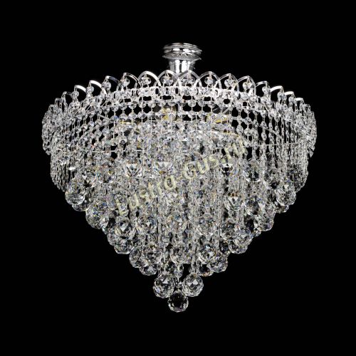 Люстра Капель Пирамида Шар 40 с подвесом в Магнитогорске Гусь Хрустальный