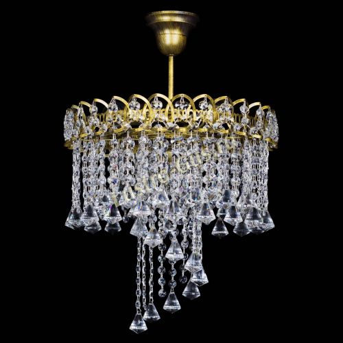 Люстра Капель Водоворот под бронзу конус 30 в Магнитогорске Гусь Хрустальный