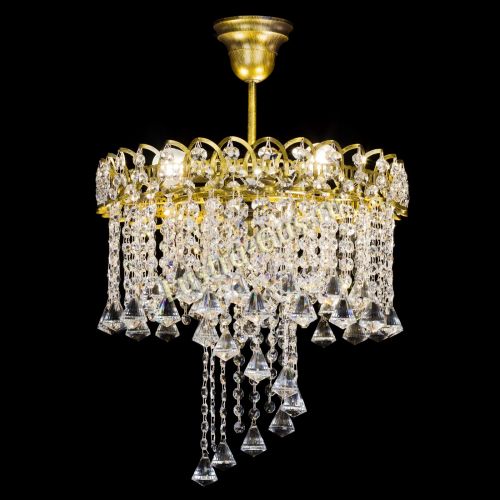 Люстра Капель Водоворот под бронзу конус 30 в Магнитогорске Гусь Хрустальный