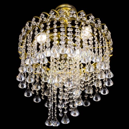 Люстра Капель Водоворот под бронзу конус 30 в Магнитогорске Гусь Хрустальный