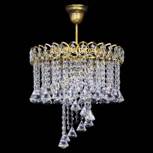 Люстра Капель Водоворот под бронзу конус 40 в Магнитогорске Гусь Хрустальный