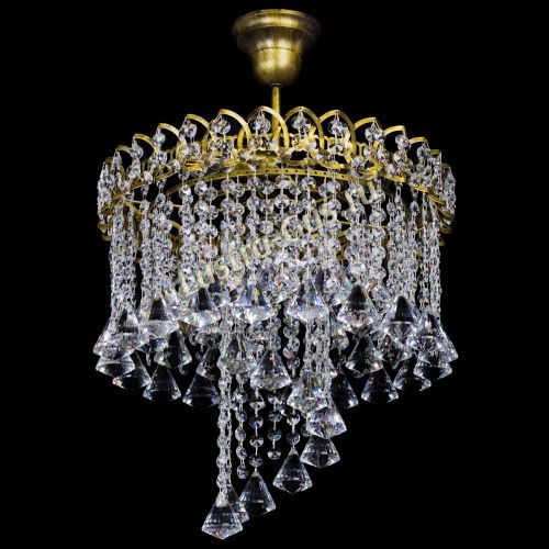 Люстра Капель Водоворот под бронзу конус 40 в Магнитогорске Гусь Хрустальный