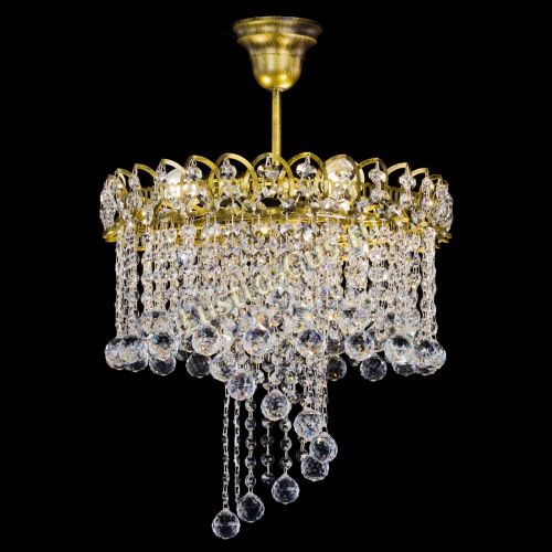 Люстра Капель Водоворот под бронзу шар 30 в Магнитогорске Гусь Хрустальный