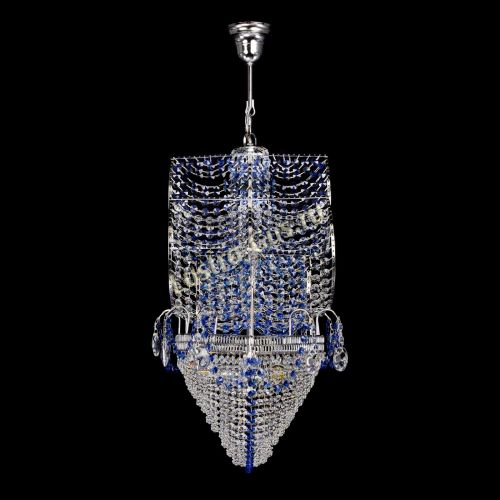 Люстра Каравелла №1 синяя в Магнитогорске Гусь Хрустальный