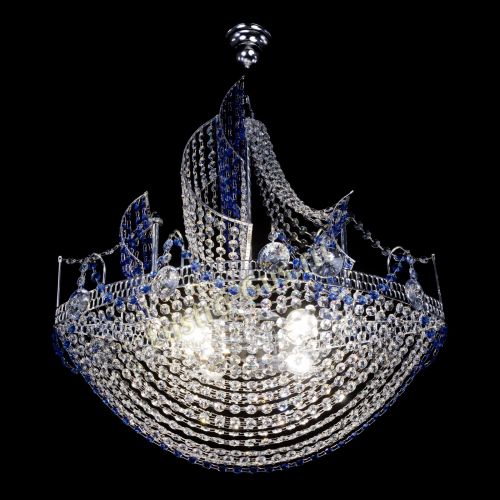 Люстра Каравелла №1 синяя в Магнитогорске Гусь Хрустальный