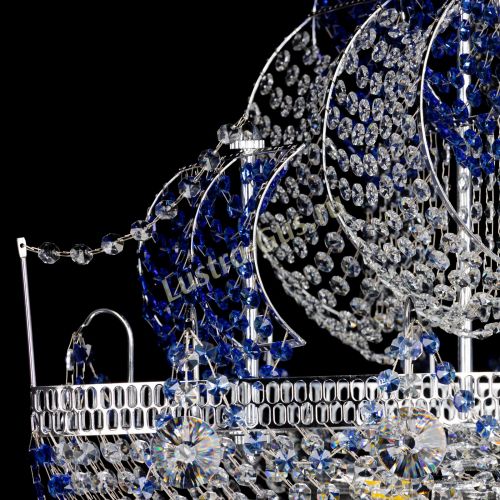 Люстра Каравелла №1 синяя в Магнитогорске Гусь Хрустальный