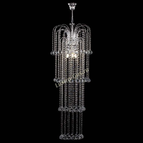 Люстра Каскад длинный в Магнитогорске Гусь Хрустальный