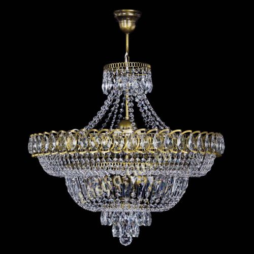 Люстра Хрустальный Каскад №8 с подвесом под бронзу в Магнитогорске Гусь Хрустальный