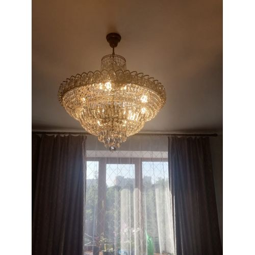 Люстра Хрустальный Каскад №8 с подвесом под бронзу в Магнитогорске Гусь Хрустальный