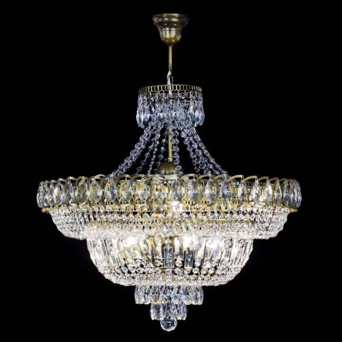 Люстра Хрустальный Каскад №8 с подвесом под бронзу в Магнитогорске Гусь Хрустальный