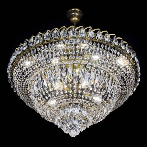 Люстра Хрустальный Каскад №8 с подвесом под бронзу в Магнитогорске Гусь Хрустальный