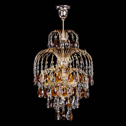 Люстра Хрустальные брызги с подвесом журавлик чайная в Магнитогорске Гусь Хрустальный