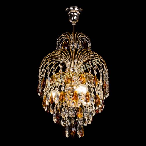 Люстра Хрустальные брызги с подвесом журавлик чайная в Магнитогорске Гусь Хрустальный