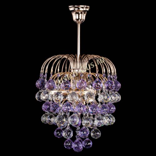 Люстра Хрустальные брызги шар 40 мм фиолетовая в Магнитогорске Гусь Хрустальный