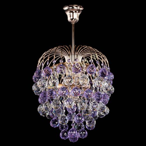 Люстра Хрустальные брызги шар 40 мм фиолетовая в Магнитогорске Гусь Хрустальный