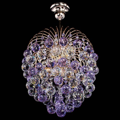 Люстра Хрустальные брызги шар 40 мм фиолетовая в Магнитогорске Гусь Хрустальный