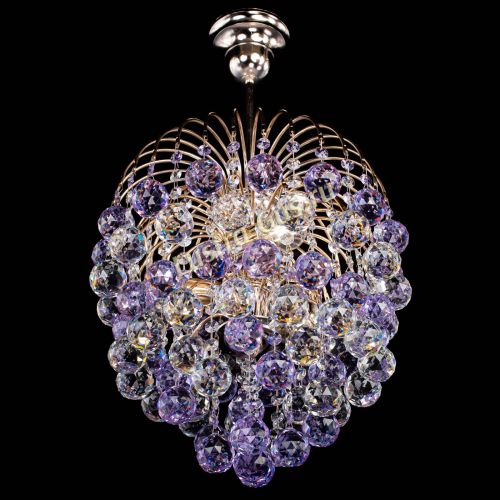 Люстра Хрустальные брызги шар 40 мм фиолетовая в Магнитогорске Гусь Хрустальный