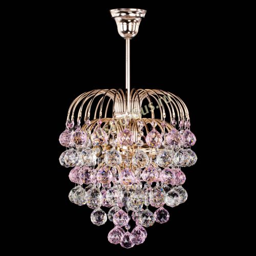 Люстра Хрустальные брызги шар 40 мм розовая в Магнитогорске Люстра Хрустальные брызги шар 40 мм розовая в Магнитогорске