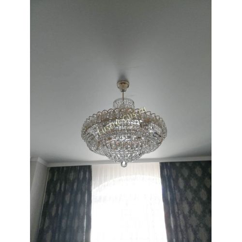 Люстра Кольцо Классика 6 ламп с подвесом в Магнитогорске Гусь Хрустальный