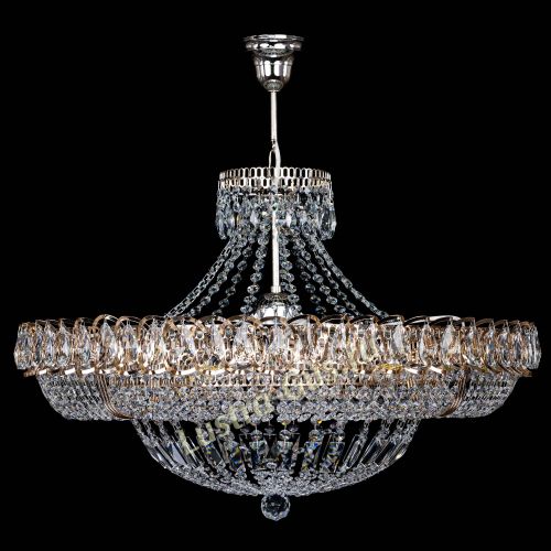 Люстра Кольцо Классика подвесом, диаметр - 700 мм, цвет - золото, Люстры Гусь Хрустальный