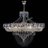 Люстра Кольцо Классика Веер №8 синяя в Магнитогорске