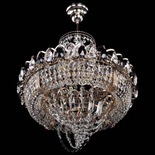 Люстра Кольцо Классика Веер черная в Магнитогорске Гусь Хрустальный