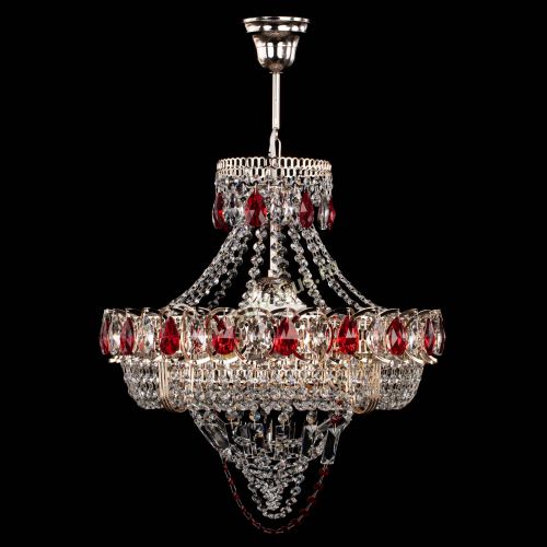 Люстра Кольцо Классика Веер красная в Магнитогорске Гусь Хрустальный