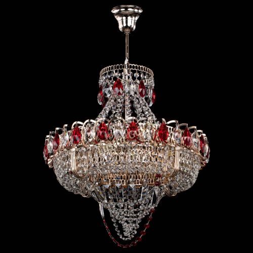 Люстра Кольцо Классика Веер красная в Магнитогорске Гусь Хрустальный