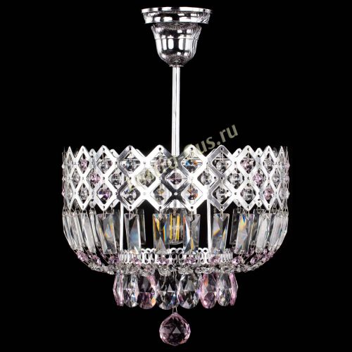 Люстра Корона №1 пластинка розовая в Магнитогорске Гусь Хрустальный