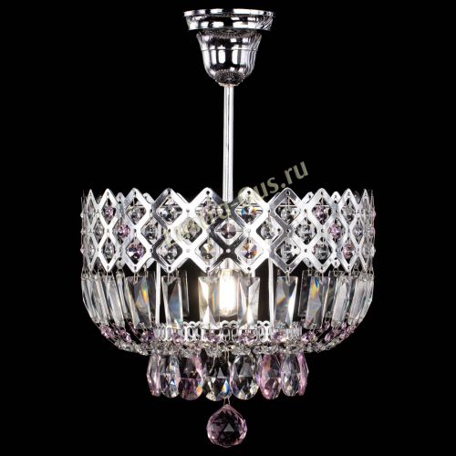 Люстра Корона №1 пластинка розовая в Магнитогорске Гусь Хрустальный