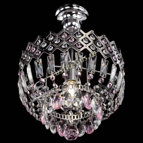 Люстра Корона №1 пластинка розовая в Магнитогорске Гусь Хрустальный