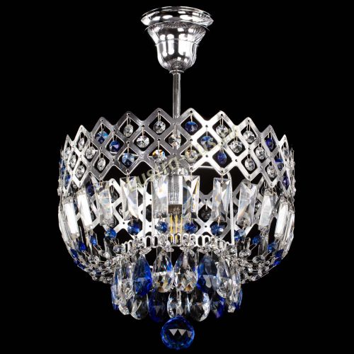 Люстра Корона №1 пластинка синяя в Магнитогорске Гусь Хрустальный